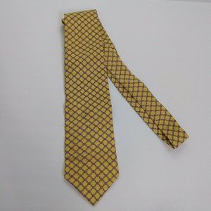 Brooks Brothers 346 butterscotch tie men's necktie with blue orange chain print